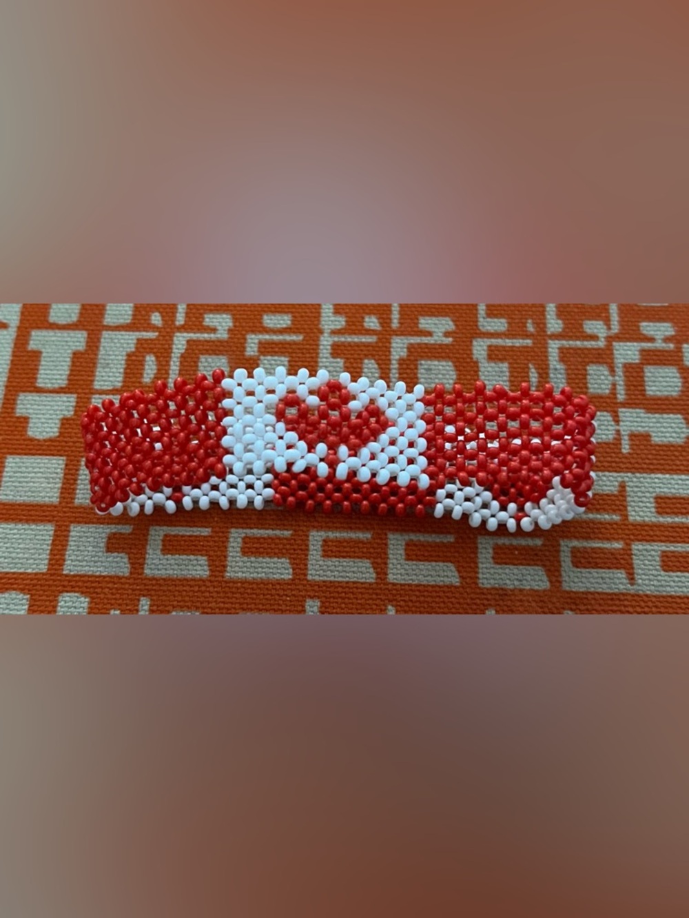 Canada flag Handmade Beaded Bracelet